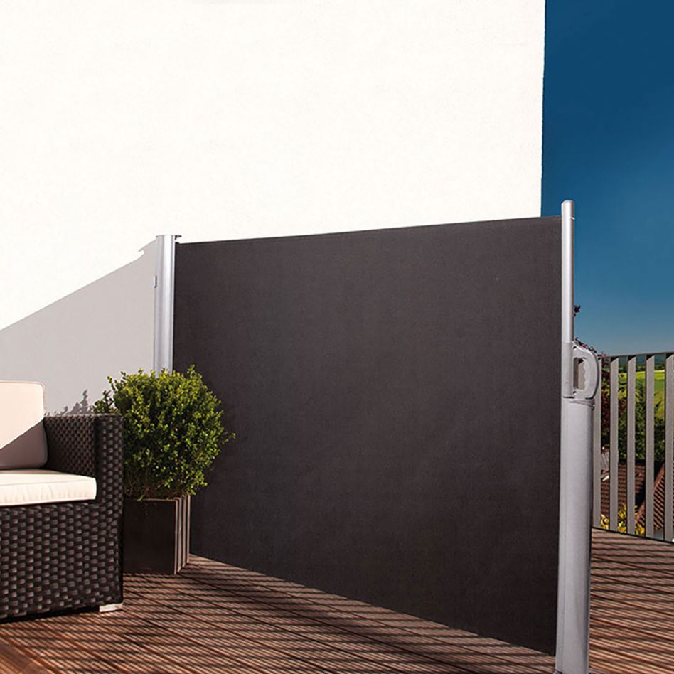NOOR Seitenmarkise Exklusiv anthrazit Sichtschutz, 120x350 cm