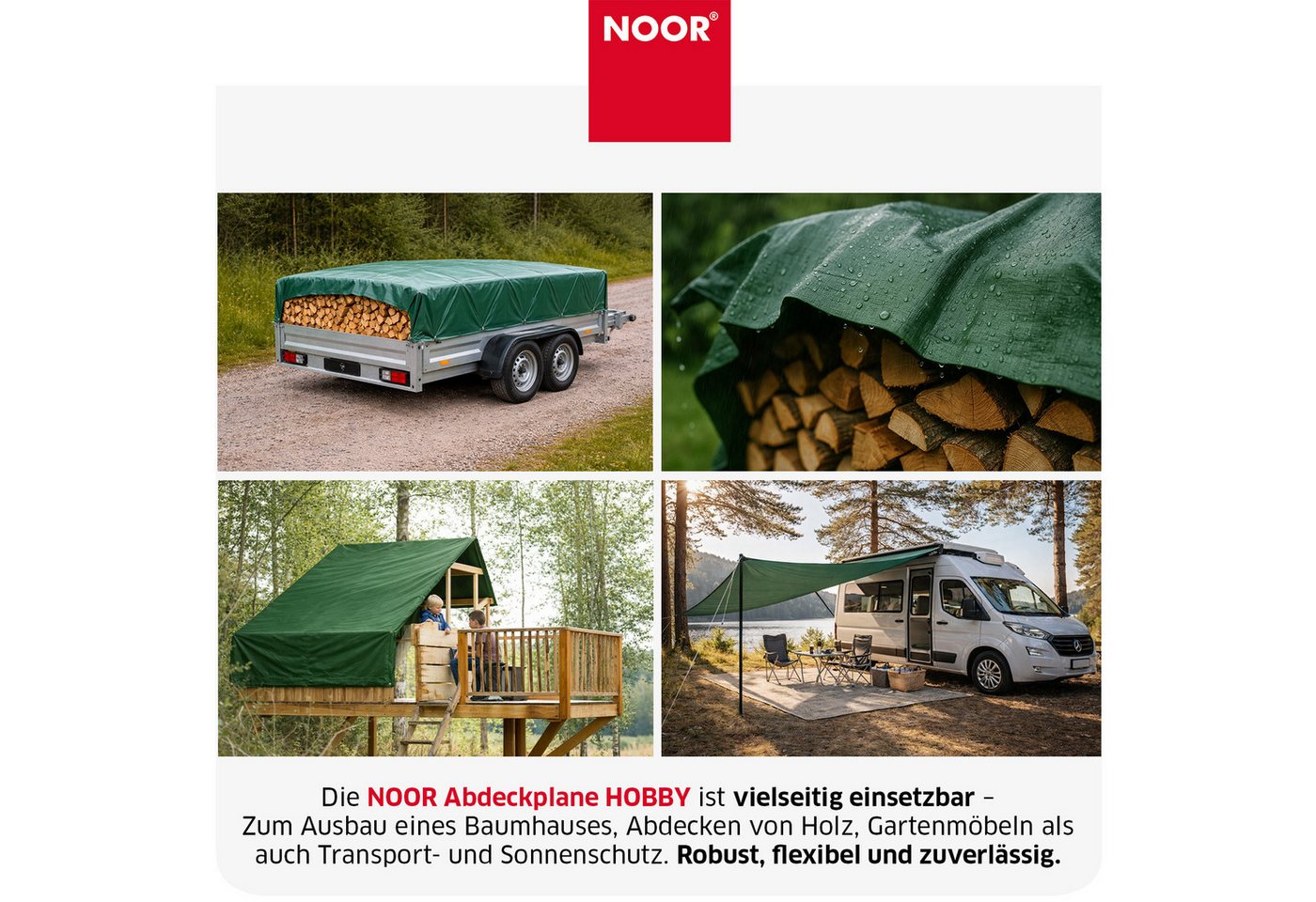 Abdeckplane mit Ösen Grün Gewebeplane, 1,5x1,5 m, 120 g/m² Bild 3