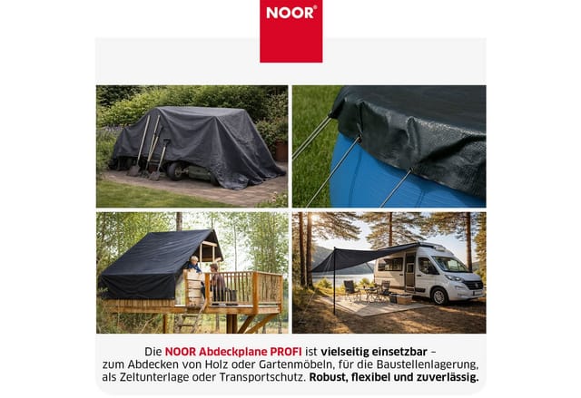 NOOR Gewebe-Plane Profi 140g/m² anthrazit, 2x3 m