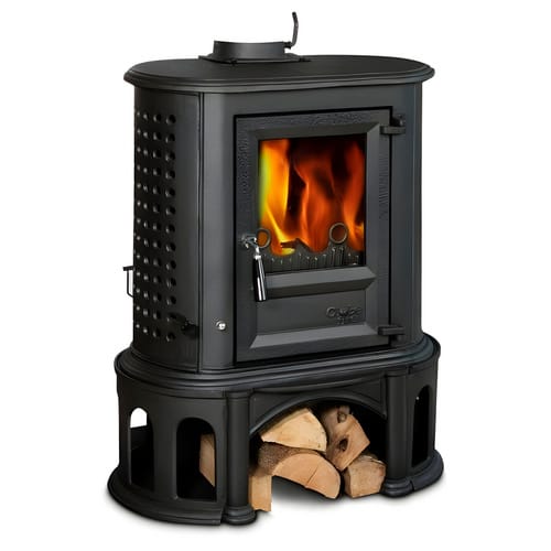 GLOBEFIRE Gussofen »Herculina«, schwarz, Gusseisen, 7 kW