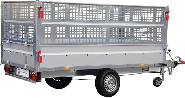 STEMA PKW-Anhänger »BASIC SH 1300«, inkl. Gitteraufsatz, max. Nutzlast 905 kg - silberfarben