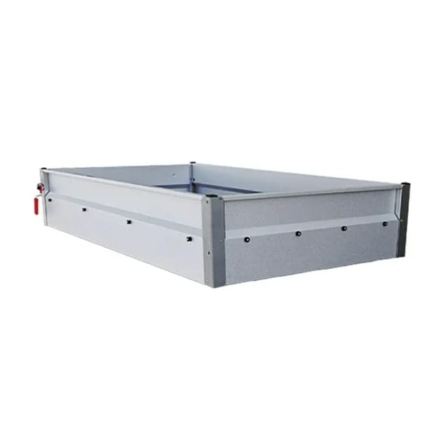 STEMA Bordwandaufsatz BxLxH: 108x201x36 cm, Stahlblech - silberfarben