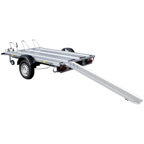 STEMA PKW-Anhänger, BxL: 153 cm x 210 cm, max. Nutzlast 695 kg - silberfarben