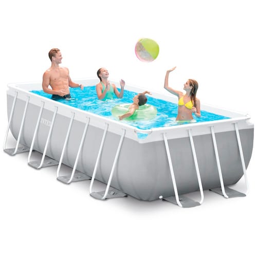 INTEX Rechteckpool »Prism Quadra«, Rechteckig, BxLxH: 200x400x100 cm, hellgrau