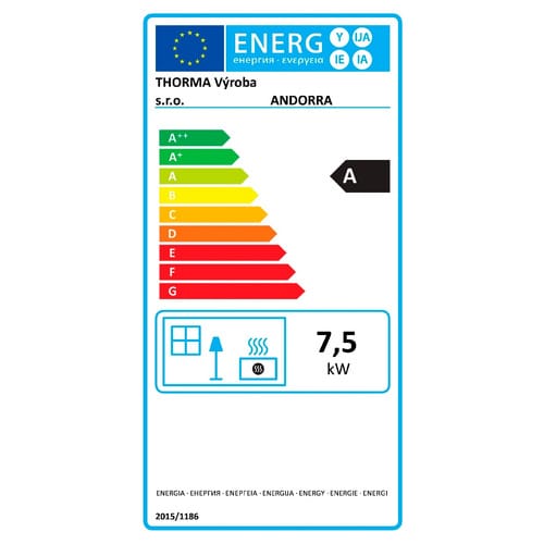 THORMA Kaminofen »Andorra«, braun, Stahlblech, 7,5 kW, Zeitbrand geeignet