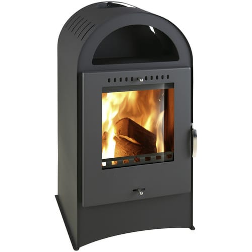 THORMA Kaminofen »Basel«, schwarz, Stahl, 7 kW, Zeitbrand geeignet