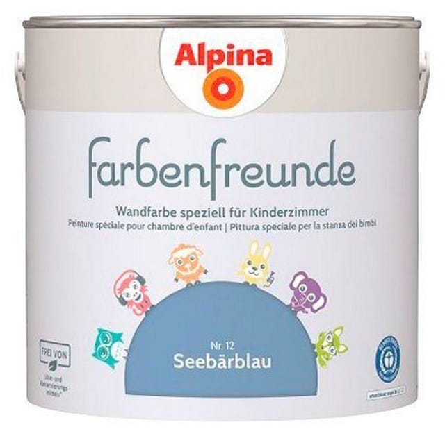 ALPINA Dispersionsfarbe »Farbenfreunde«, Seebärblau, matt