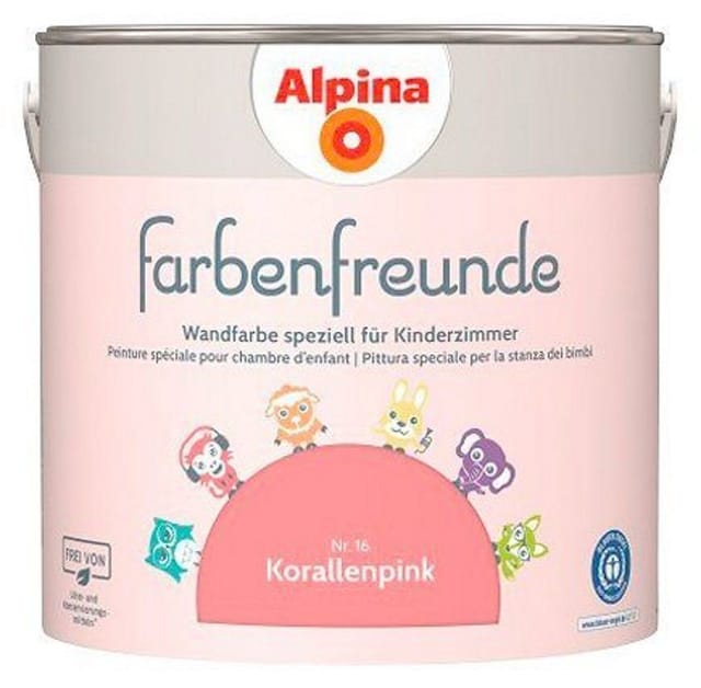 ALPINA Dispersionsfarbe »Farbenfreunde«, Korallenpink, matt - rosa