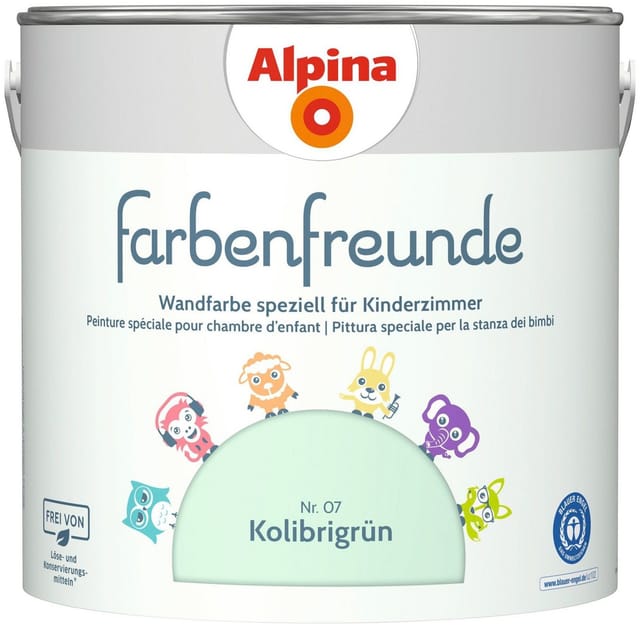ALPINA Dispersionsfarbe »Farbenfreunde«, Kolibrigrün, matt - gruen