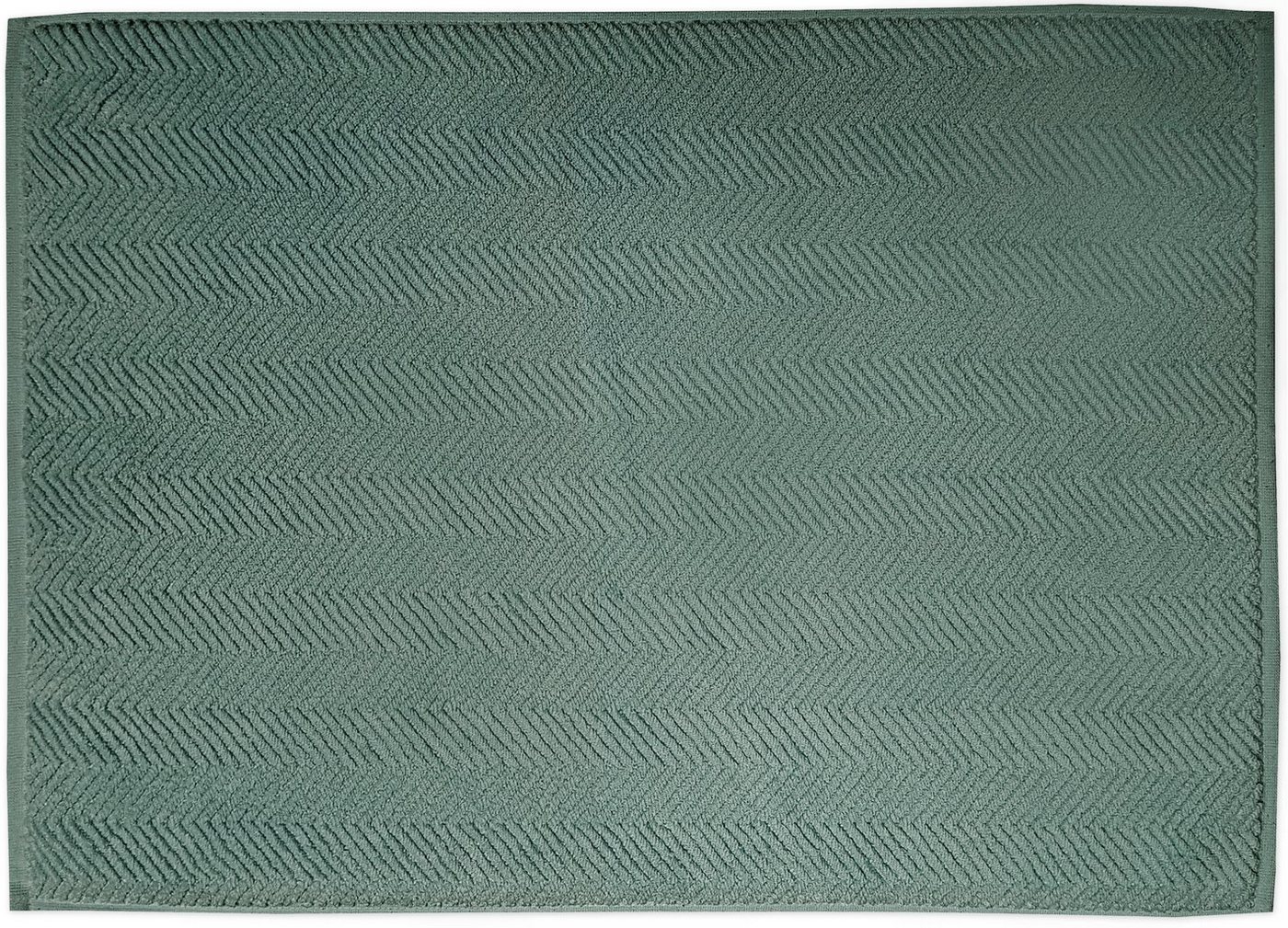 framsohn frottier Badematte Ocean Bio, Höhe 12 mm, beidseitig nutzbar, fußbodenheizungsgeeignet, Baumwolle, rechteckig, hergestellte Badematte auch Österreich, aus Bio Baumwolle