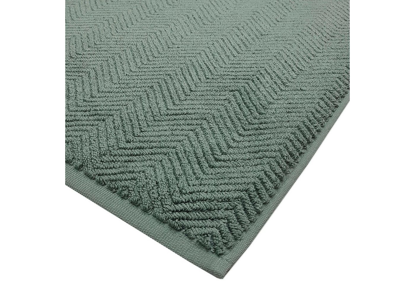 framsohn frottier Badematte Ocean Bio, Höhe 12 mm, beidseitig nutzbar, fußbodenheizungsgeeignet, Baumwolle, rechteckig, hergestellte Badematte auch Österreich, aus Bio Baumwolle Bild 3
