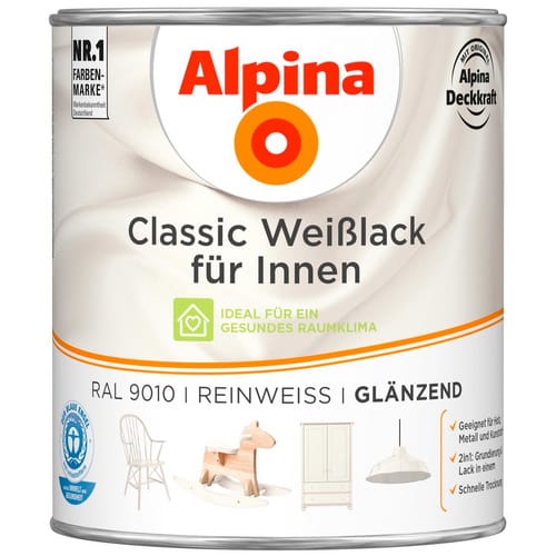 ALPINA Weißlack »Classic«, glänzend - weiss