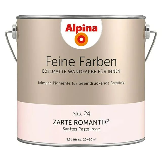 ALPINA Dispersionsfarbe »Feine Farben«, edelmatt, 2,5 l - rosa