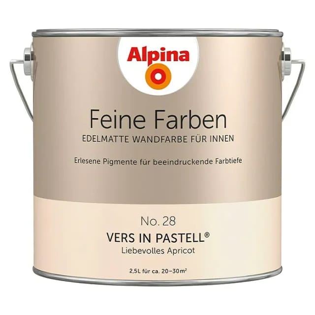 ALPINA Dispersionsfarbe »Feine Farben«, edelmatt, 2,5 l - rot