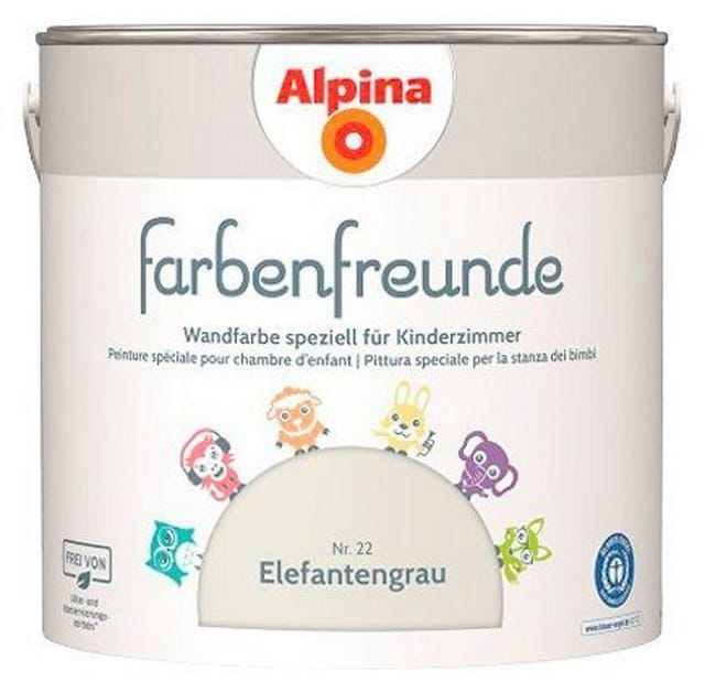 ALPINA Dispersionsfarbe »Farbenfreunde«, Elefantengrau, matt