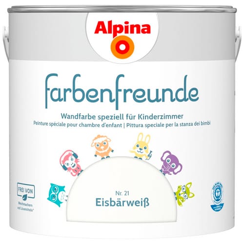ALPINA Dispersionsfarbe »Farbenfreunde«, Eisbärweiß, matt - weiss