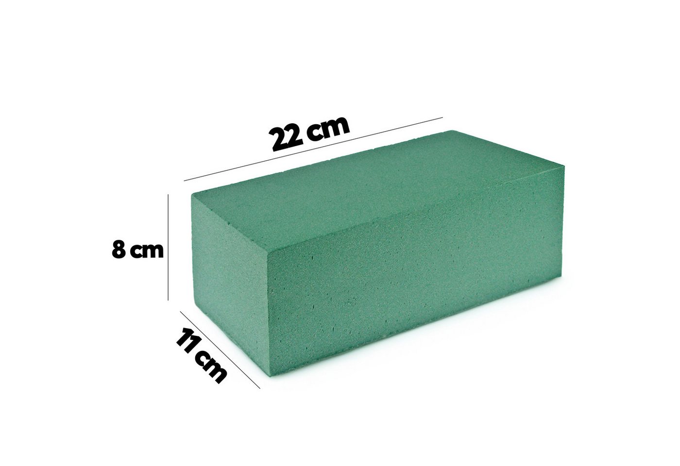 matches21 HOME & HOBBY Schaumgummi Blumen Steckmasse „nass“ für Frischblumen 10 Stk. grün, Steckschaum Ziegel für Blumen-Gestecke als Tisch-Deko Grab-Schmuck Bild 5
