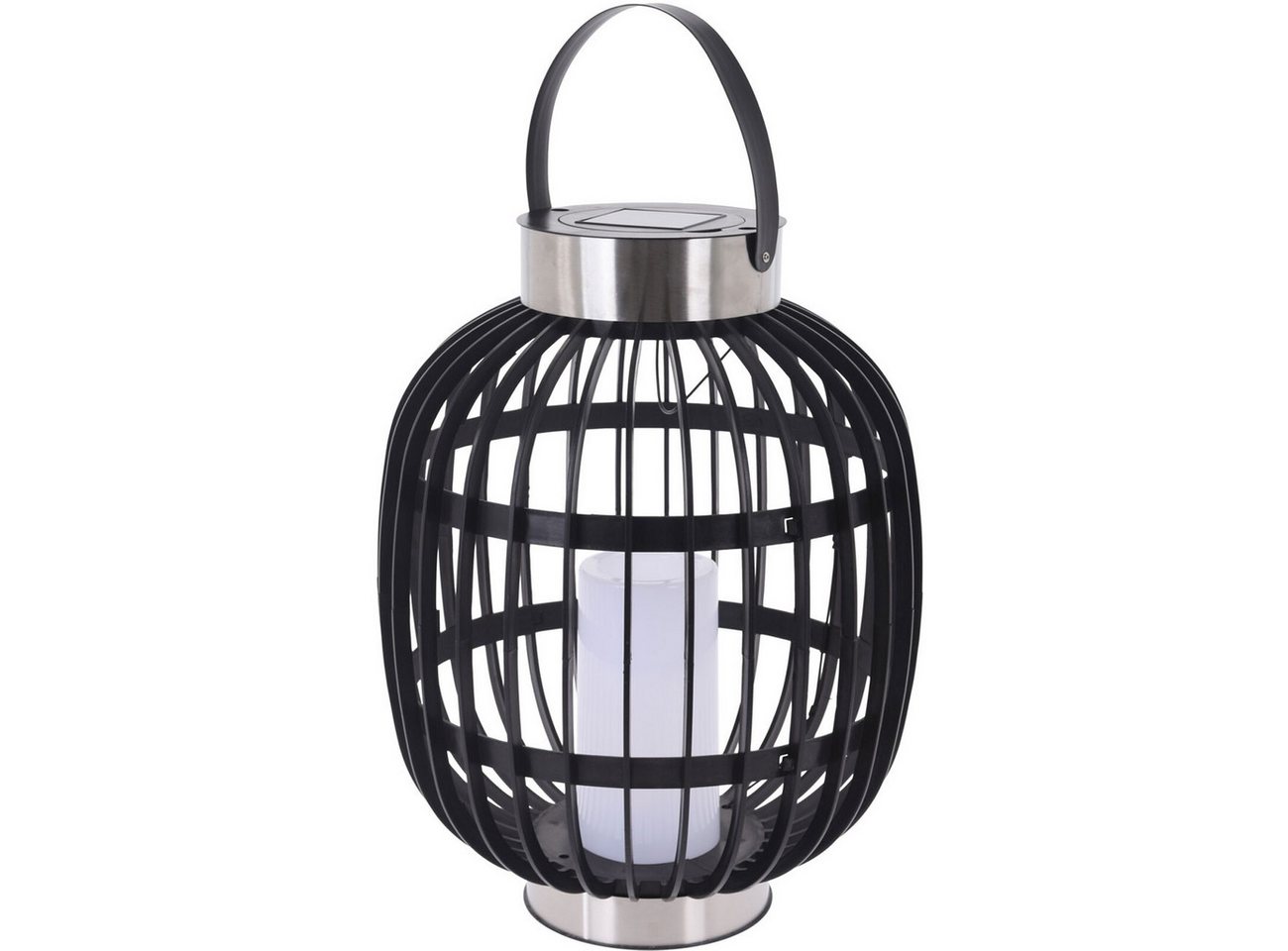 H&S Collection LED Solarleuchte H & S Collection Solar-Gartenlaterne Rattan-Optik (35x45cm), Spendet ein warm-weisses, angenehmes Licht Bild 2