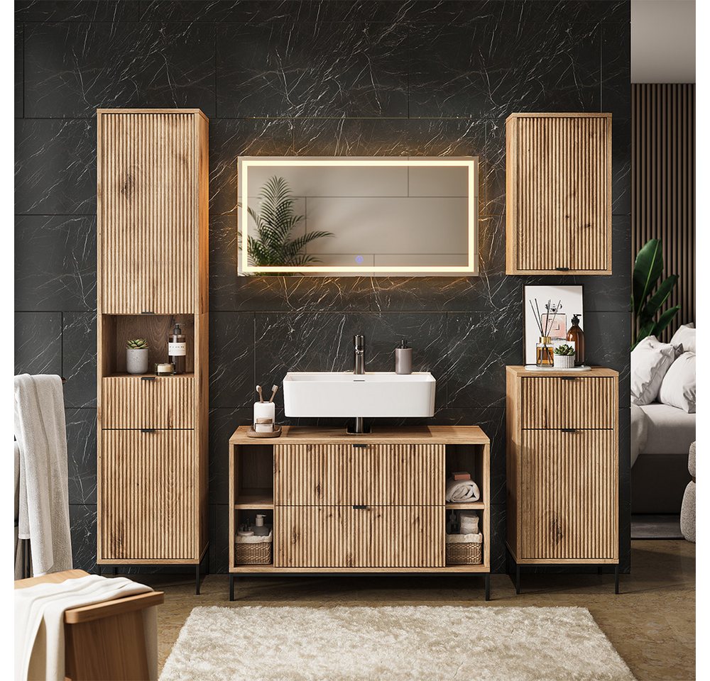 Vicco Badmöbel-Set Eliza, Viking Oak, 5 Teile, (5-St., 5er Set) Bild 3