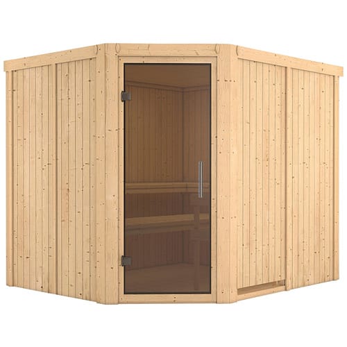 KARIBU Sauna »Haapsalu«, für 4 Personen, ohne Ofen - beige