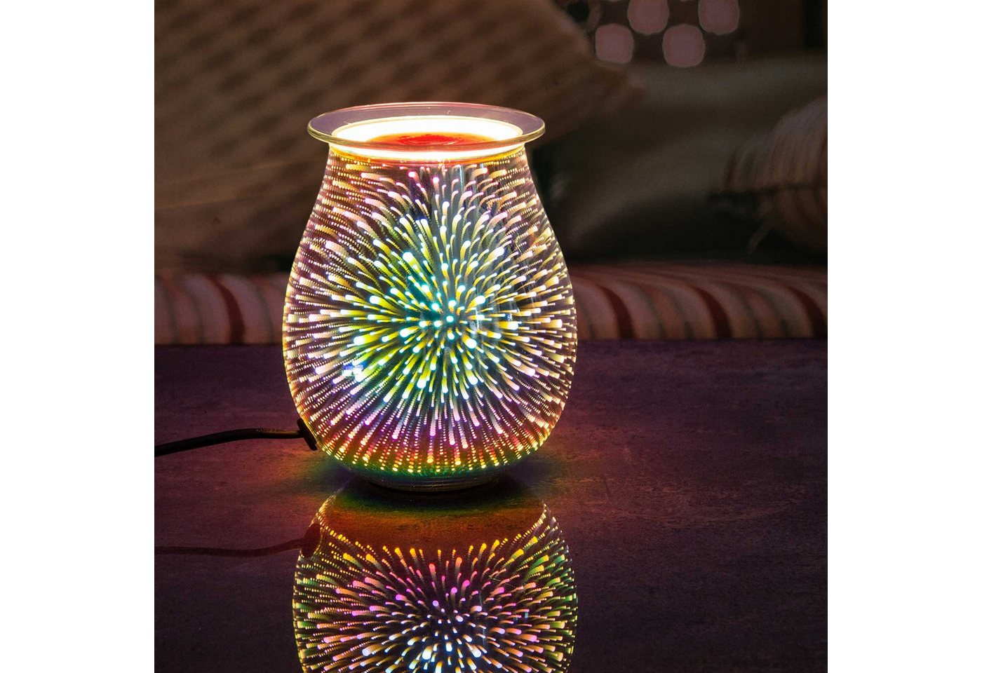 Candle BROTHERS Duftlampe elektrisch Glas 16x21cm Bild 2