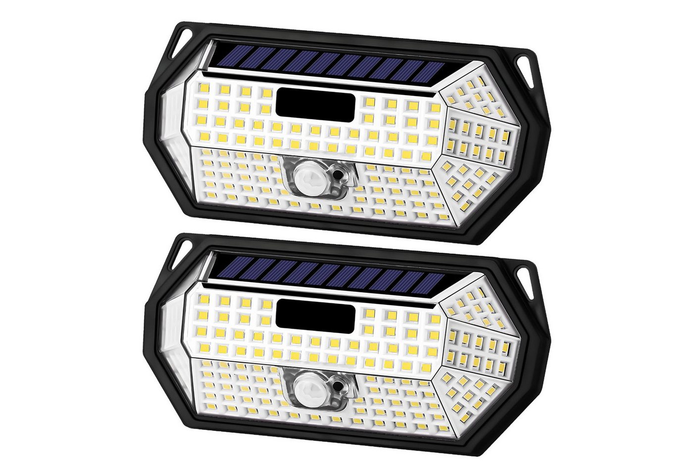 LQWELL LED Solarleuchte Solarlampen für Außen mit Bewegungsmelder 300° LED Solarleuchten Lampe, LED fest integriert, Kaltes WeißAus hochwertigem ABS+PC-Material gefertigt 148 LEDs Farbtemperatur 6000–6500K, für Garten, Terrasse, Park, Hof, Garage oder Hauseingang Bild 5