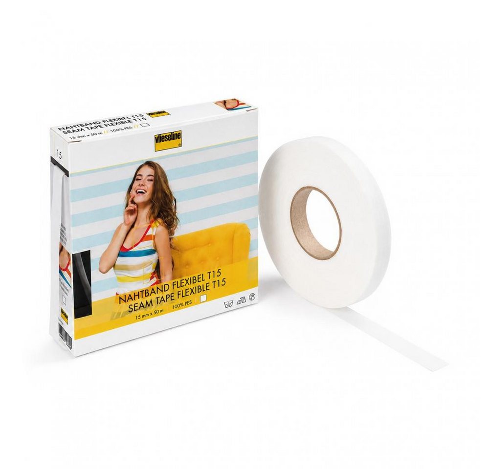 Vlieseline Gardinenbefestigungen Ersatzteile - Nahtband flexibel 15 mm x 50 m