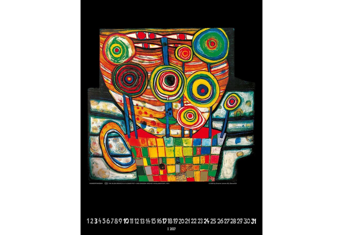 Wörner Wandkalender Hundertwasser Art Calendar 2027 Bild 2