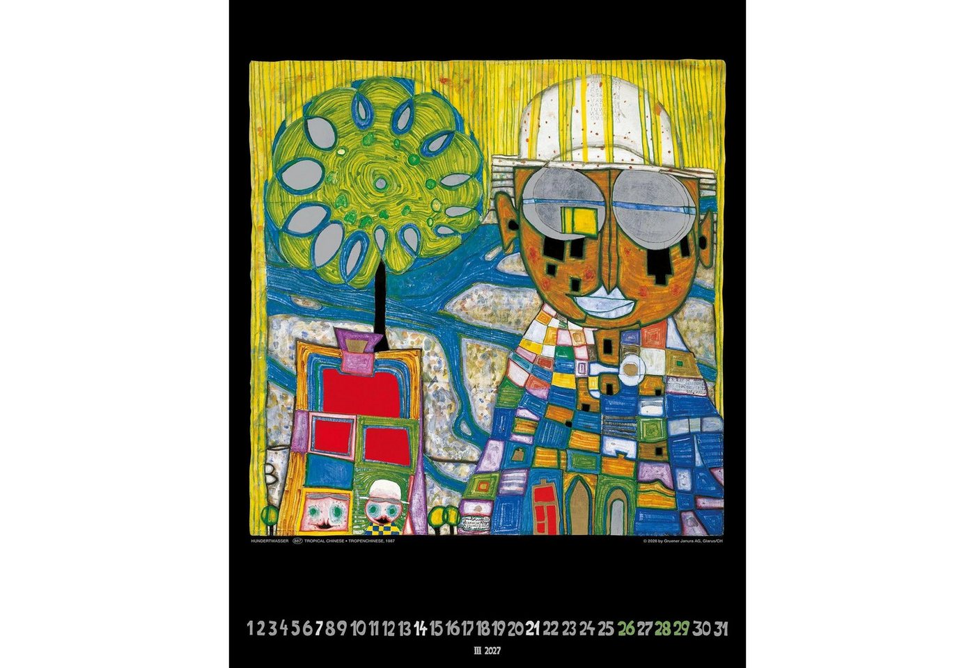 Wörner Wandkalender Hundertwasser Art Calendar 2027 Bild 3