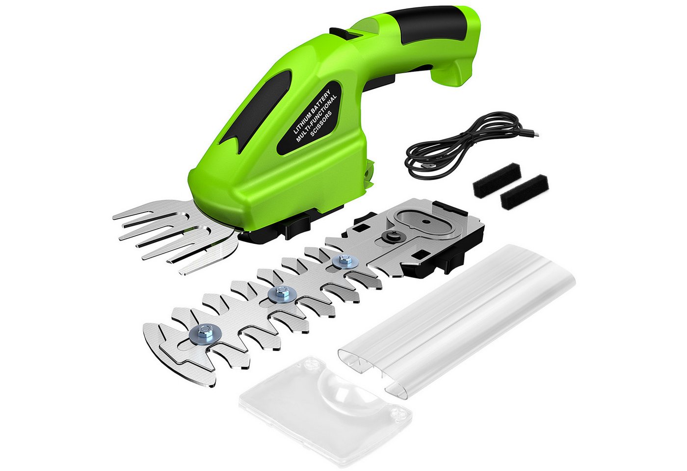 AIBISTAR Akku-Heckenschere Elektrische Heckenschere, 2-in-1, 1100 U/min, 2000mAh, Kabellose, 7,2 V,2000mAh,2-in-1 Funktion (Rasentrimmer & Heckenschere) Bild 5