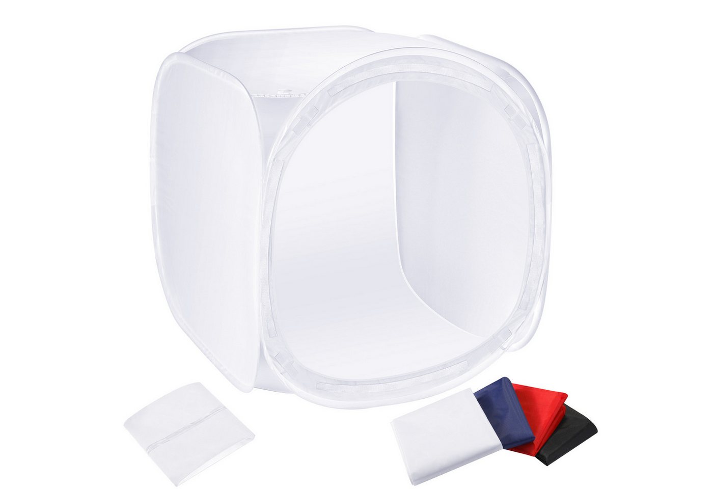 Neewer Fotostudio-Box 60x60cm Fotostudio Lichtwürfel Diffusions Soft Box Set, mit 4 Farben, Rot/Dunkelblau/Schwarz/Weiß Farben Hintergründe für Fotografie Bild 4