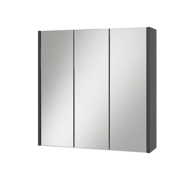 Vicco Badezimmerspiegelschrank Majest, Anthrazit, 67.4 x 68 cm mit 3 Spiegeltüren (1-St)