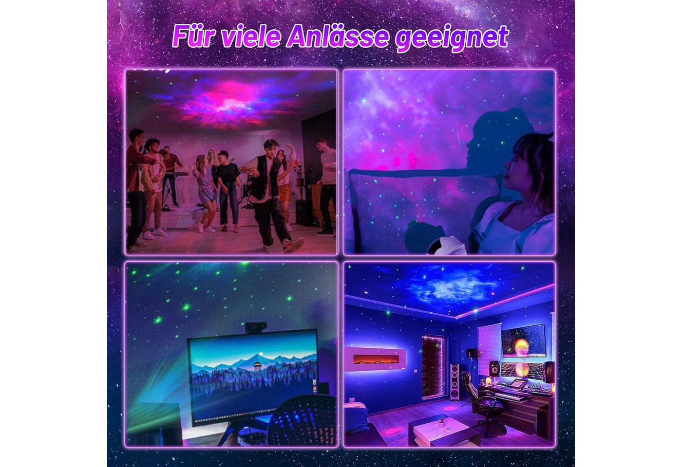 lightmance Nachtlicht, Sternenhimmel Projektor mit Astronaut mit Fernbedienung & Timer Bild 2
