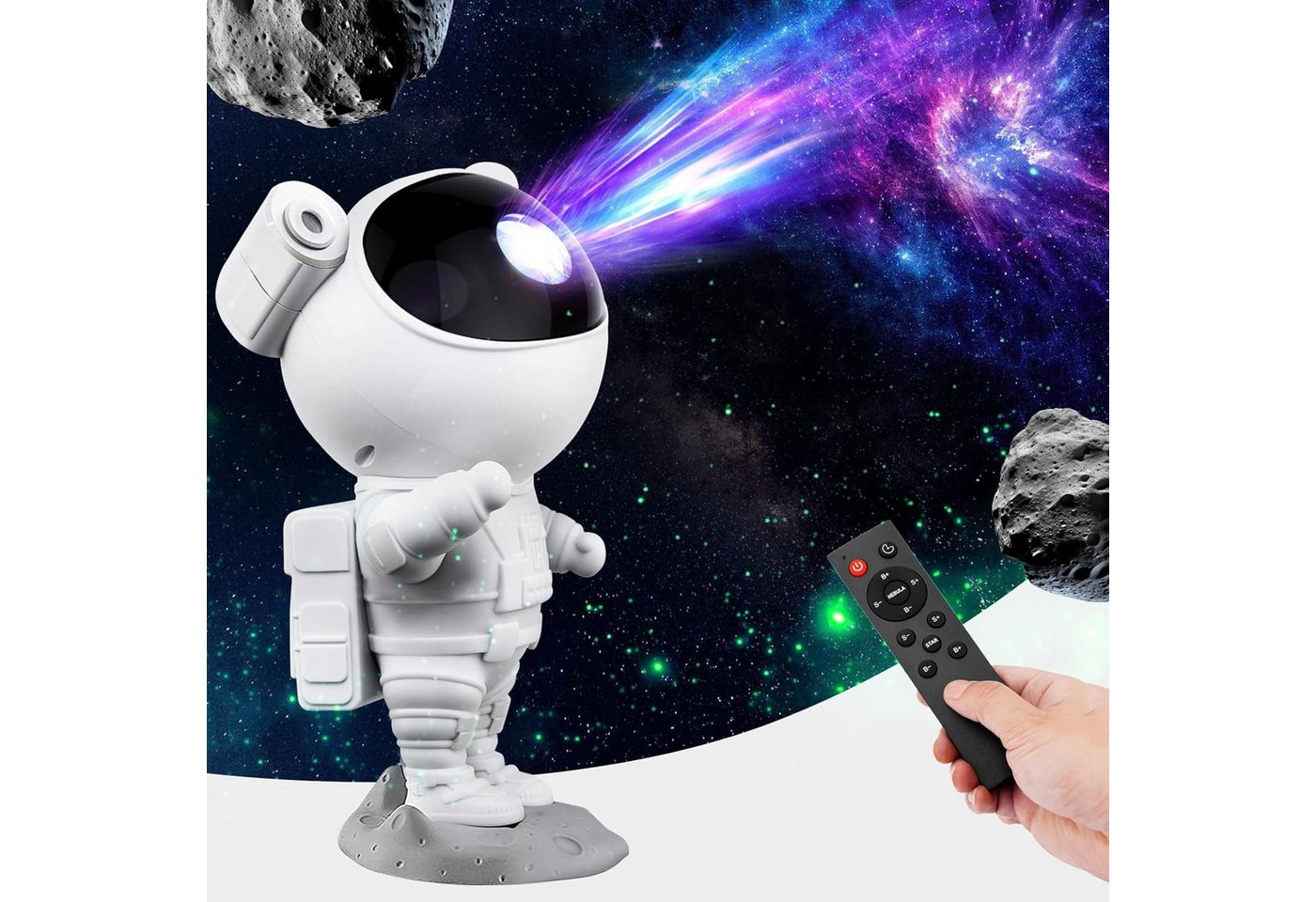 lightmance Nachtlicht, Sternenhimmel Projektor mit Astronaut mit Fernbedienung & Timer Bild 5