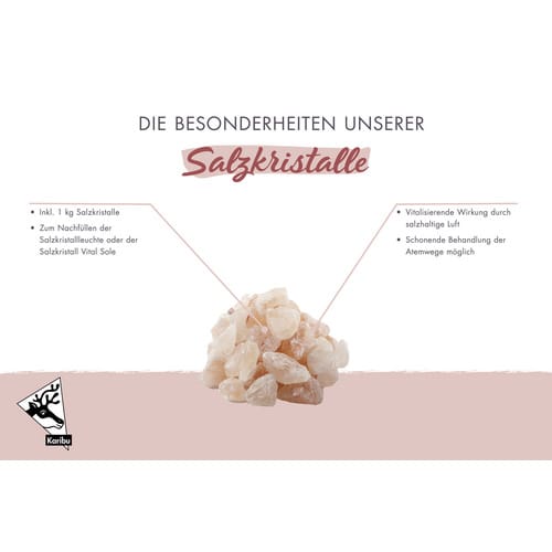 KARIBU Salzkristall, , geeignet für: Saunen - beige