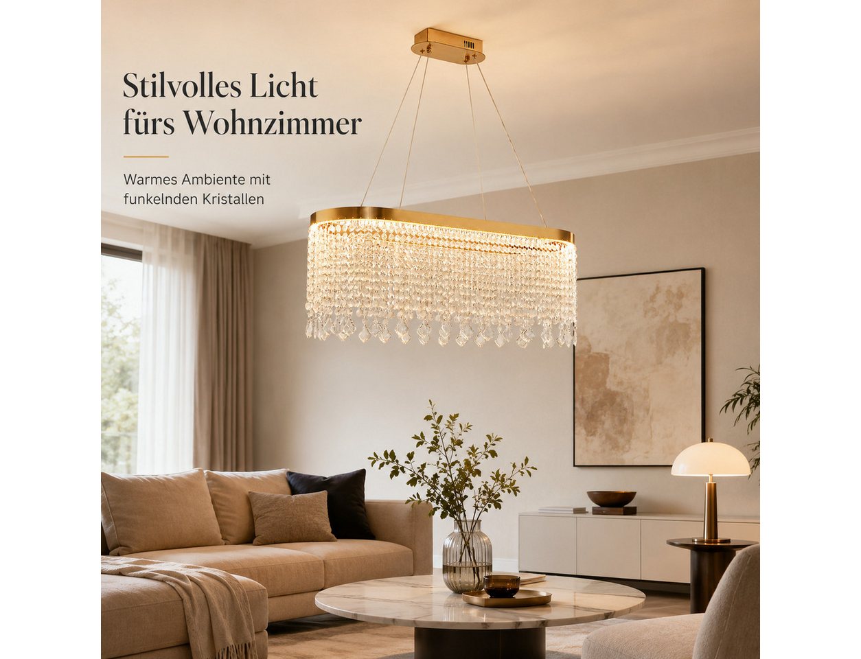 OYLCDI Deckenleuchten LED Deckenlampe 6 Rahmen,Dimmbar mit Fernbedienung für Wohnzimmer, LED fest integriert, 70W 3000-6500k, goldene Hängelampe mit Fernbedienung und App, für Esstisch Wohnzimmer, Wohnzimmer-Leuchte Deckenlampe, Hängeleuchte, Hängelampe Bild 2
