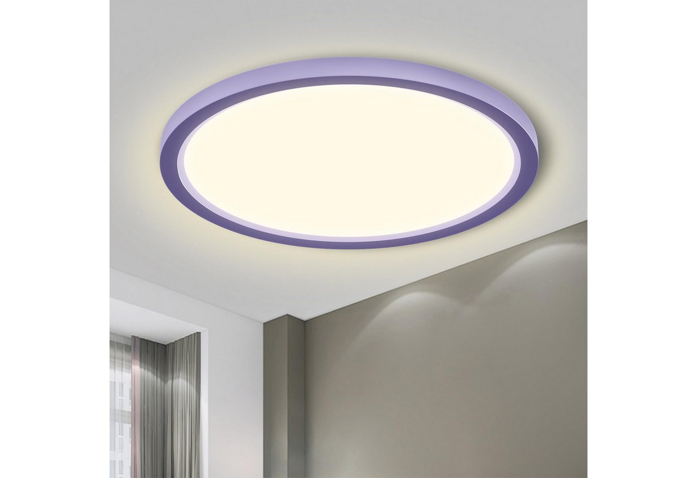LQWELL LED Deckenleuchte Moderne Natürliche Farben Augenschutz Deckenbeleuchtung Lampe 23W, LED fest integriert, Warmweiß (3000K)/ Neutralweiß (4000K)/ Kaltweiß (6000K), für Wohnzimmer Badezimmer Schlafzimmer Küche Balkon Keller Büro Bild 5