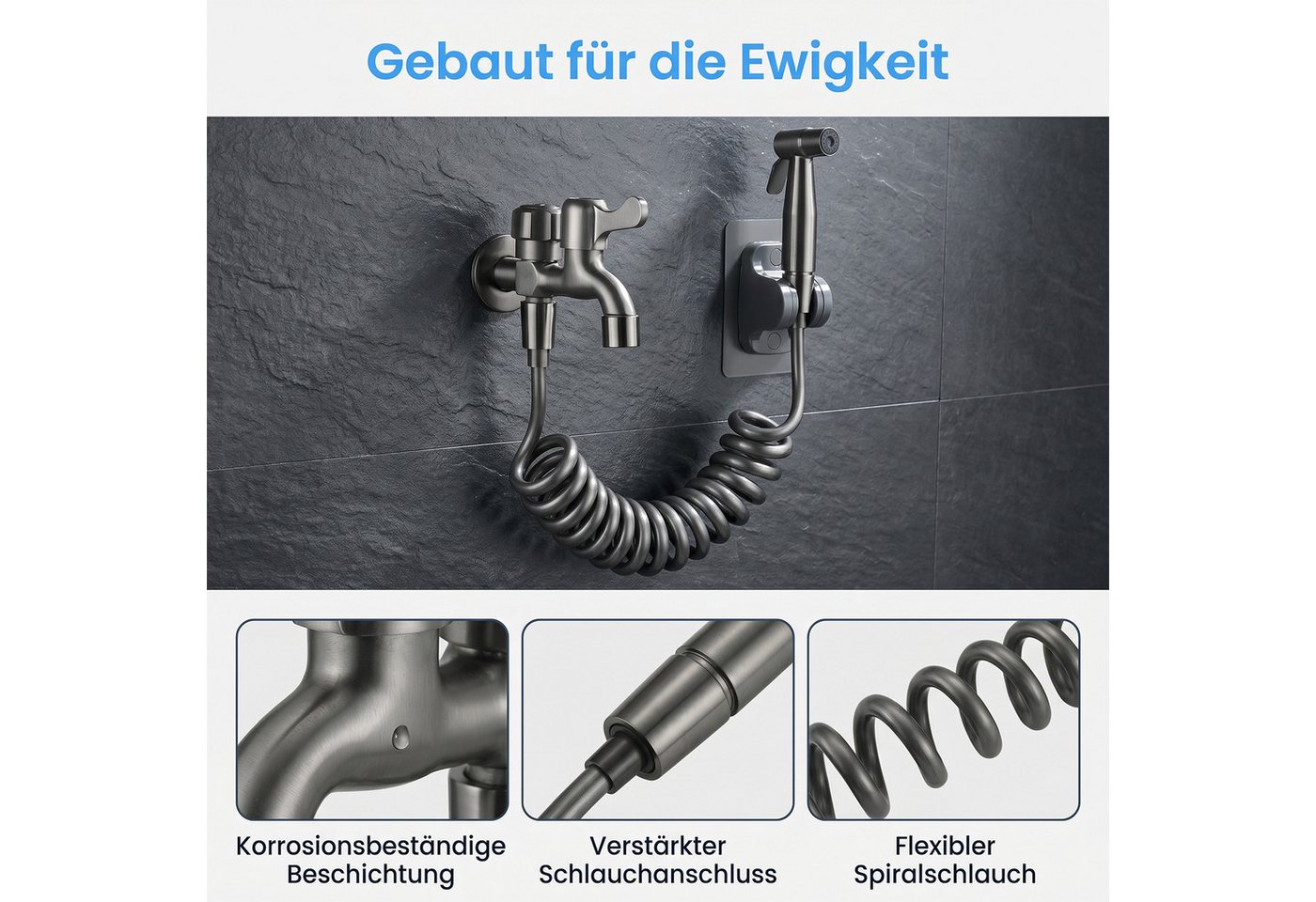 AKKEE Küchenarmatur Wasserhahn Küche Bad Spültischarmatur Waschtischarmatur Messing Bild 4