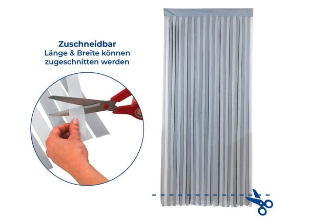 Maximex Fadenvorhang, BxH: 900 x 2000 mm, 0,1 kg - grau