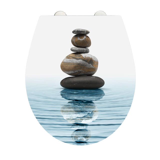 WENKO WC-Sitz »Meditation«, Duroplast, oval, mit Softclose-Funktion - bunt