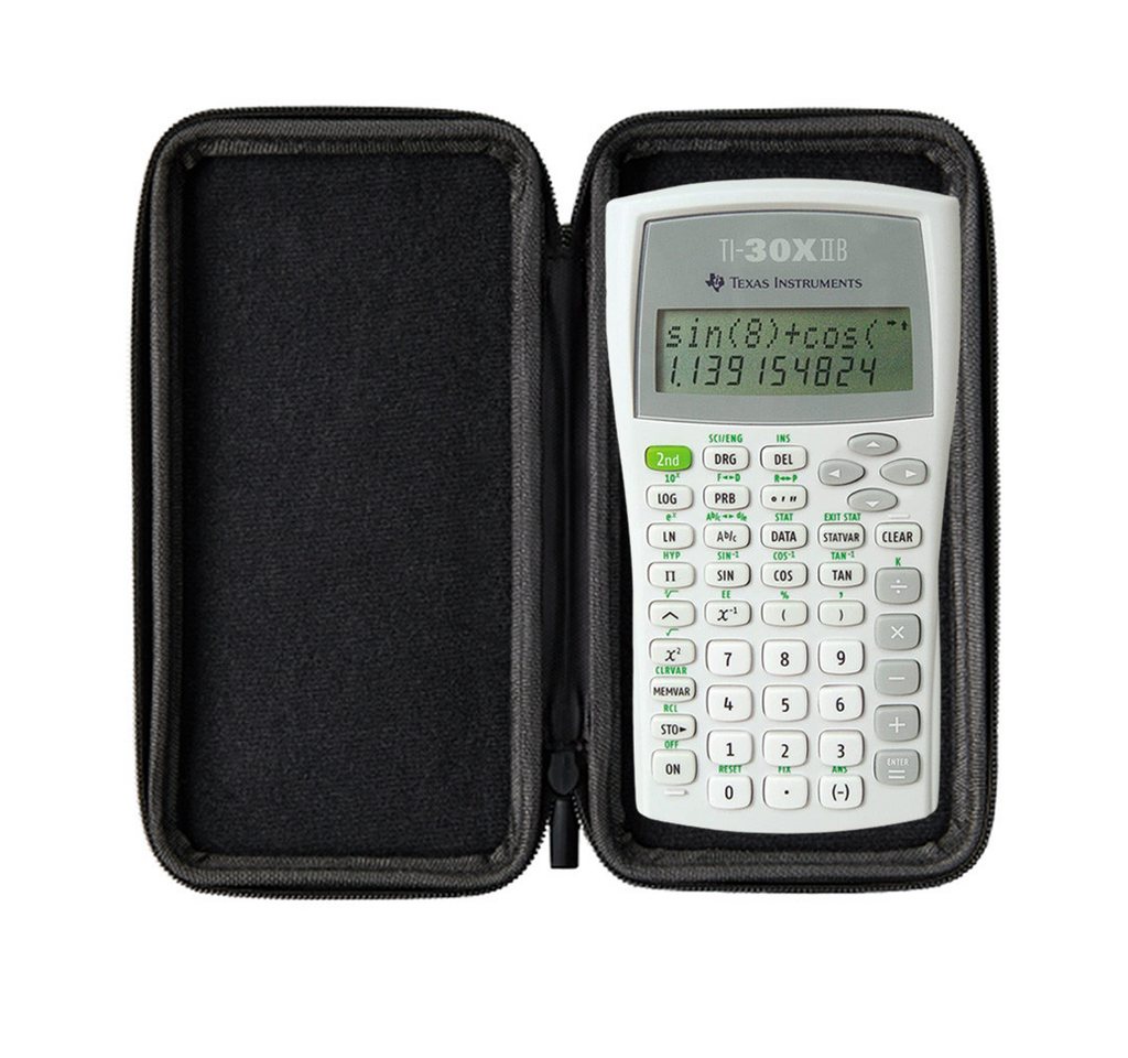 Texas Instruments Taschenrechner TI-30XIIB mit Schutztasche Schwarz - Wissenschaftlich, Batteriebetrieb