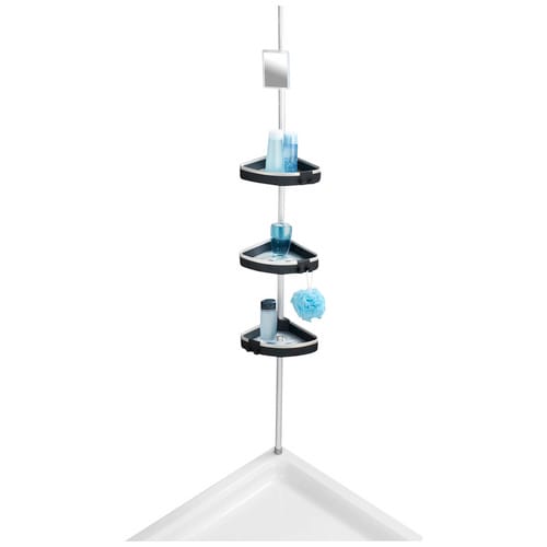 WENKO Teleskop-Duschecke, Aluminium/Kunststoff, silberfarben_matt