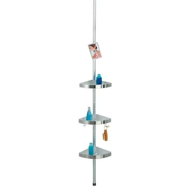WENKO Duschecke, Höhe: 260 cm - silberfarben