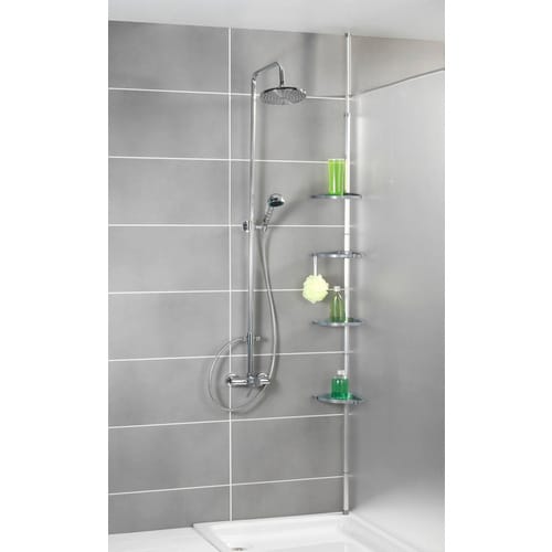 WENKO Teleskop-Duschecke »Compact«, aluminium - silberfarben