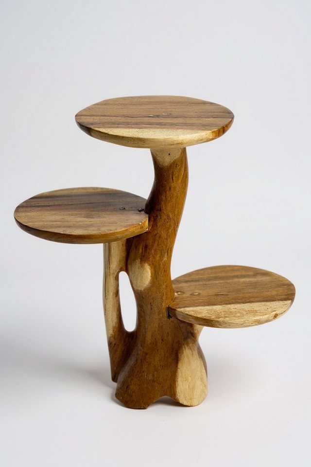 FaHome Ablageregal Teakholz-Regal