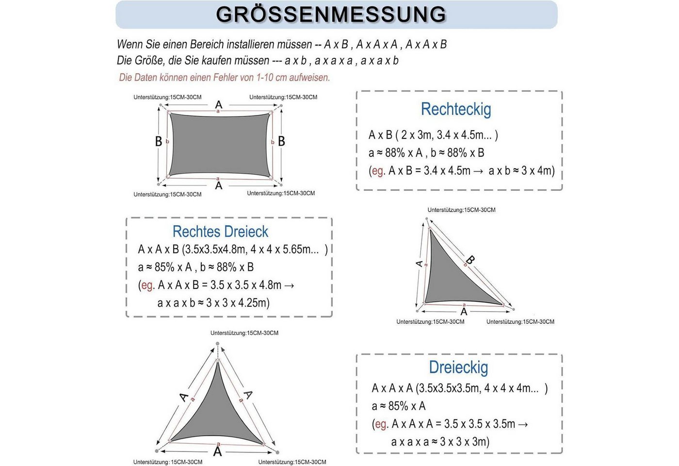 LuxusKollektion Sonnensegel Sonnensegel Rechteckig Wasserdicht 95UVSchutz Garten 3x4 Creme Bild 4