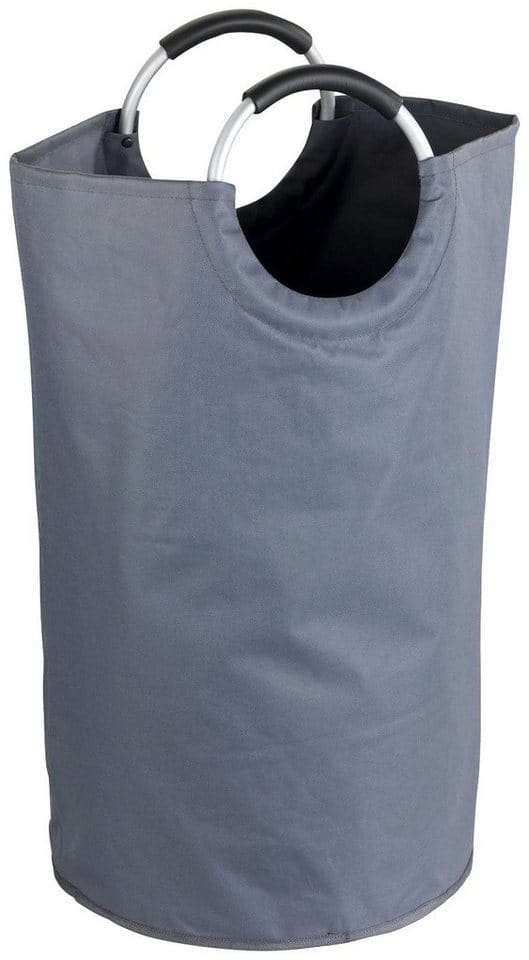 WENKO Wäschesammler, BxHxL: 38 x 72 x 38 cm, Polyester - grau