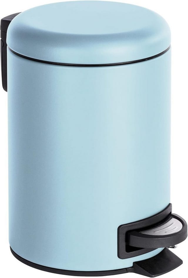 WENKO Mülleimer »Leman«, Höhe: 25 cm, blau