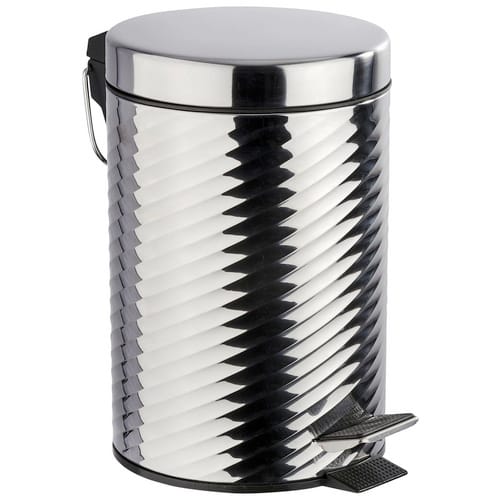 WENKO Treteimer »Spiro«, Höhe: 26 cm, silberfarben