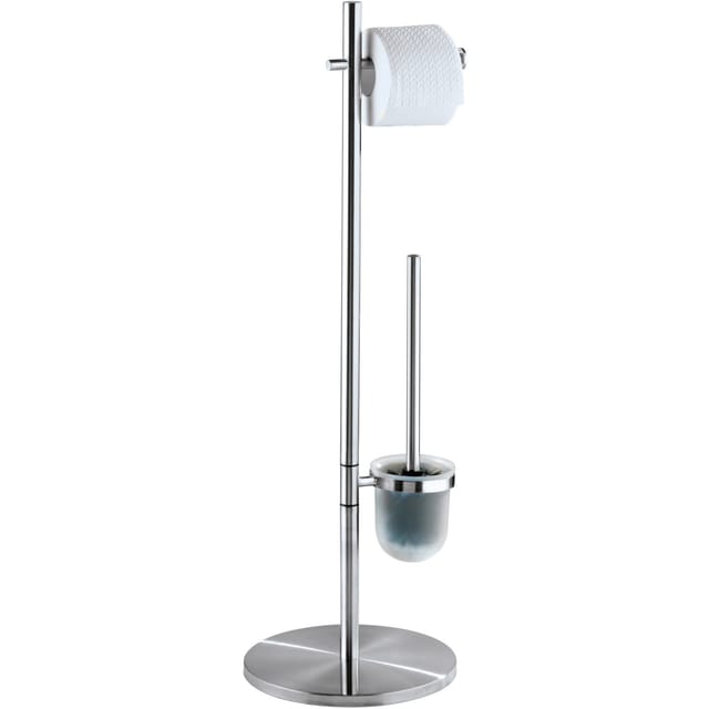 WENKO Stand WC-Garnitur, Pieno, Edelstahl, Silber - silberfarben